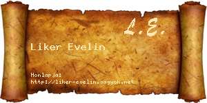 Liker Evelin névjegykártya
